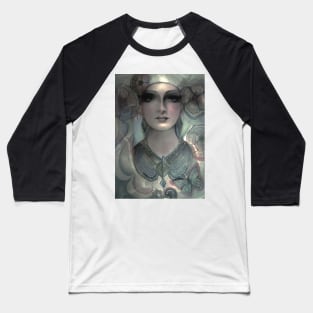 fashion exotic woman metallic designer print drawing Baseball T-Shirt